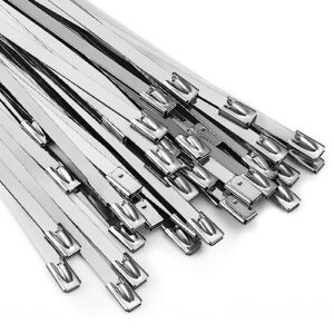 11.8" Metal Zip Ties 100pcs Heavy Duty