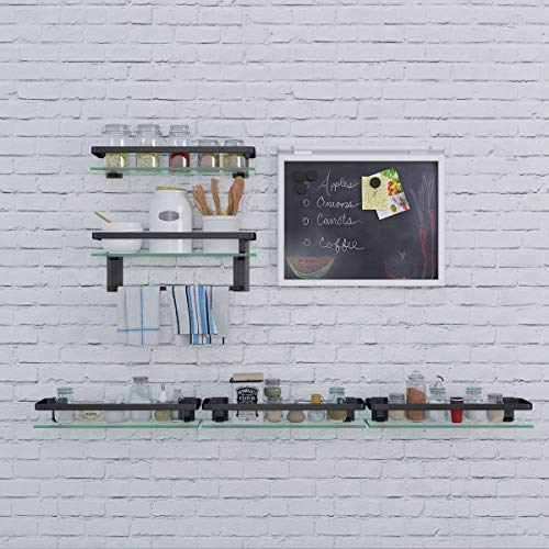 VOLPONE Metal Bathroom Shelf with Towel Bar - Image 4