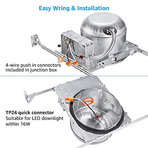 TORCHSTAR 8-Pack 6 Inch Recessed Lighting Housing - Image 4