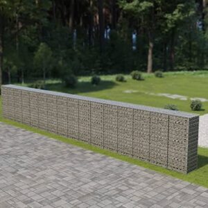 OPAHDN Gabion Wall, Steel Retaining Wall, 354" x 19.7" x 59"