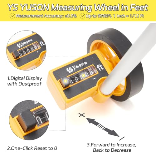 YS YUSON Digital Measuring Wheel, 9999Ft - Image 3