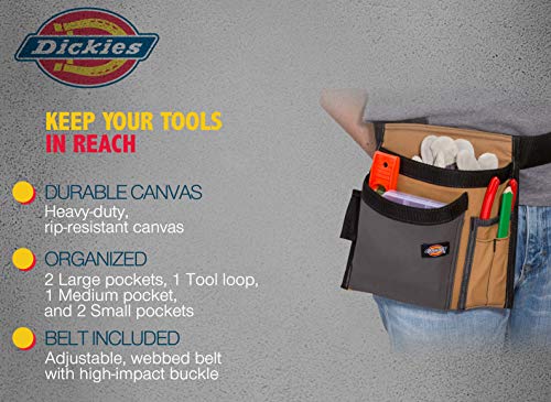 Dickies 5-Pocket Tool Belt Pouch, Black - Image 5