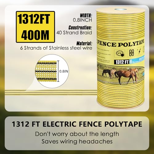 LIFENCE Electric Fence PolyTape 400m 6 Conductors - Image 4