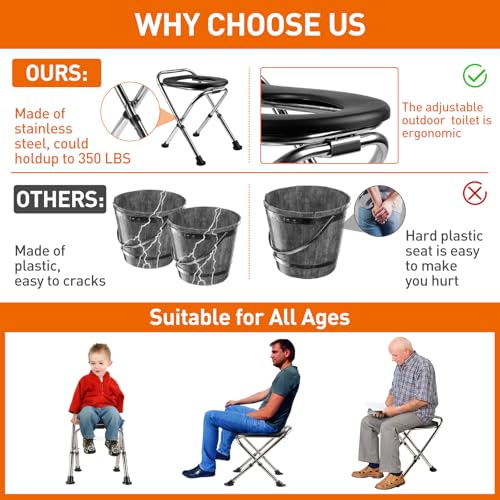 Adjustable Portable Toilet for Camping Outdoors - Image 4