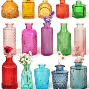 15 Colorful Glass Bud Vases for Events