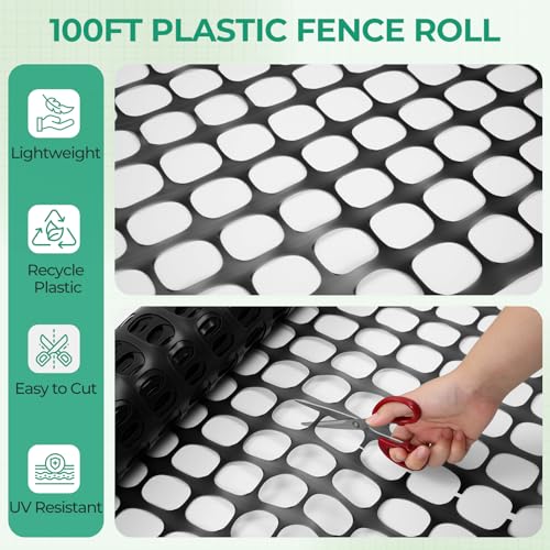 Ohuhu 4'x100' Reusable Plastic Safety Fence - Image 3