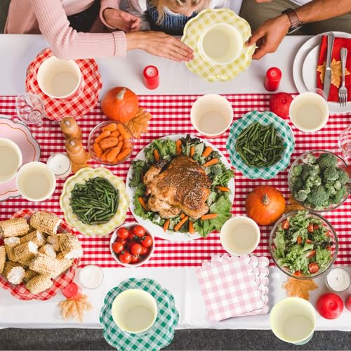 Yungyan 108 Pcs Gingham Party Supplies Set - Image 5