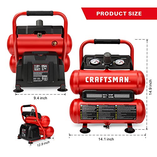 CRAFTSMAN 2-Gallon Portable Air Compressor - Image 3