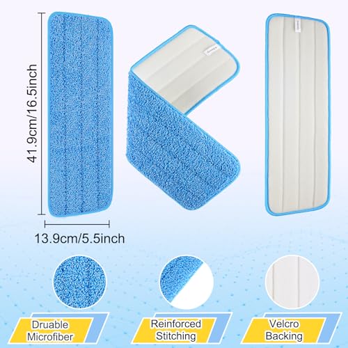 16.5" Microfiber Mop Pads Replacement Heads (5 Pack) - Image 2