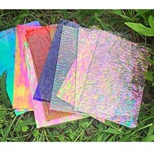 Iridescent Stained Glass Sheets for Crafts