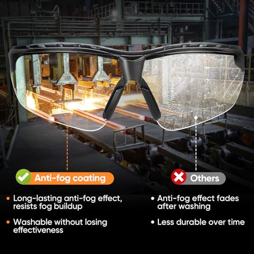 TICONN Anti-Fog Safety Glasses with UV Protection - Image 4