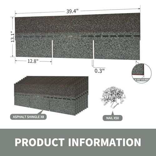 Gray 3-Tab Asphalt Roofing Shingle 8-Pack - Image 2