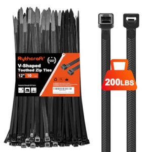 Heavy Duty 12" V-Shaped Cable Ties 200LBS