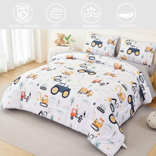 5-Piece White Twin Comforter Set for Kids - Image 3