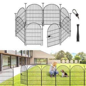 ADAVIN Garden Fence with Gate for Pets