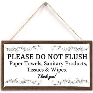 Tomato Fanqie Do Not Flush Sign 5x10"
