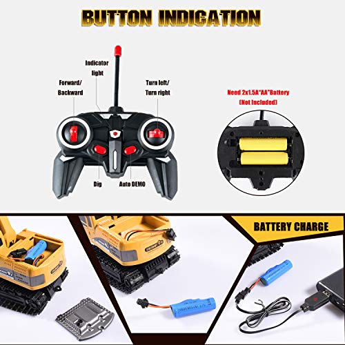 Onadrive Remote Control Excavator Toy for Kids - Image 5