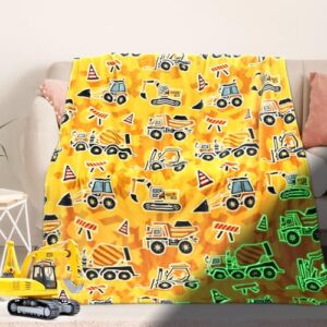 Glow in The Dark Truck Blanket for Kids