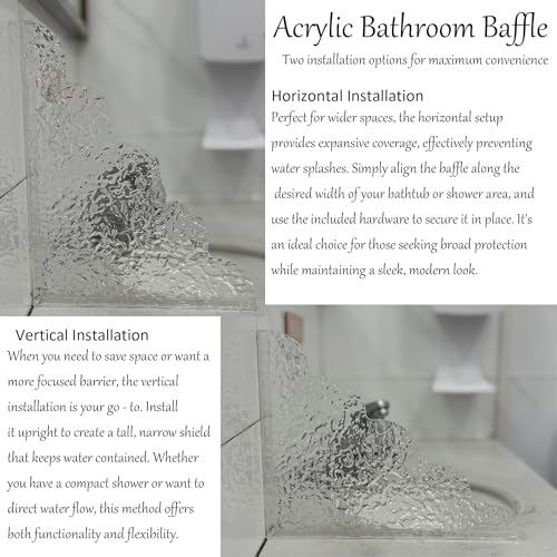 MIOIO Acrylic Shower Splash Guards, 2-Pack - Image 4