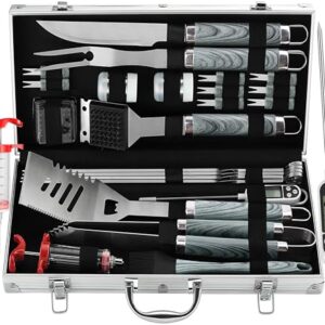 Grilljoy 24PCS BBQ Tool Set Grey