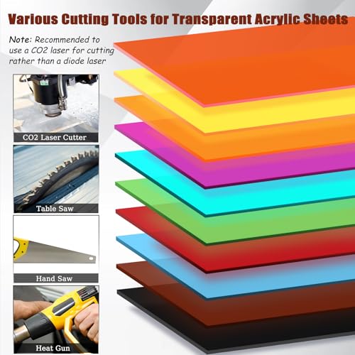 Acrylic Sheets 1/8" Thick, 10Pcs, 8x8in - Image 3