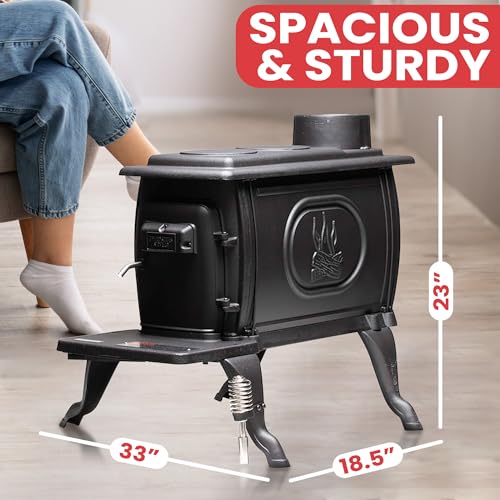 US Stove Company Cast Iron Wood Stove, 54,000 BTUs - Image 3