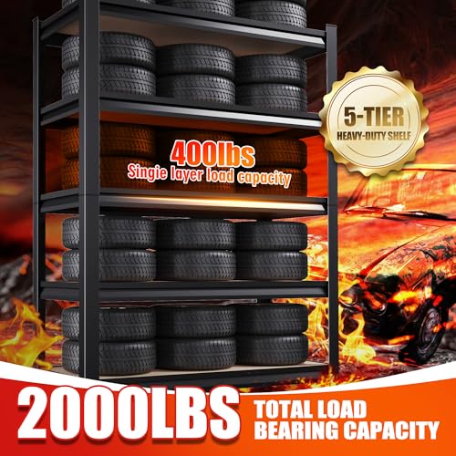 71"H 35"W Heavy Duty 5-Tier Shelves - Image 6