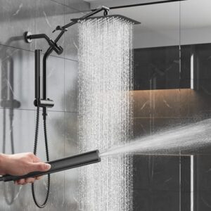 Veken 10" Square Rain Shower Head Combo