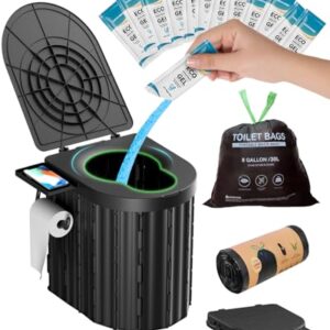 Portable Odorless Camping Toilet with Gel Bags