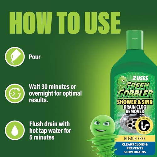 Green Gobbler Ultra Drain Clog Remover 2 Pack - Image 6