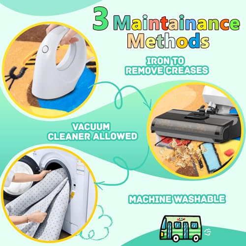 Kids Construction Site Play Rug 5x7 Ft - Image 6