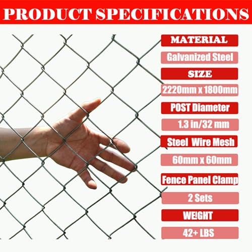 Nuwovwo 6ft x 7.2ft Temporary Chain Link Fence - Image 2