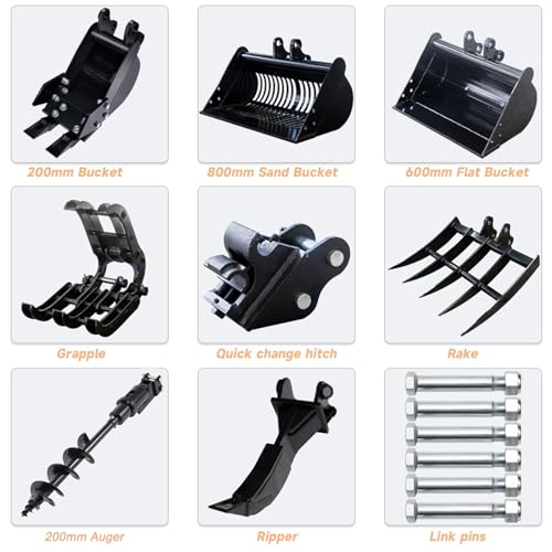 USA Stock Mini Excavator Attachments Kit - Image 6