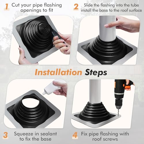 Metal Roof Vents Kit with Flashing - Image 5