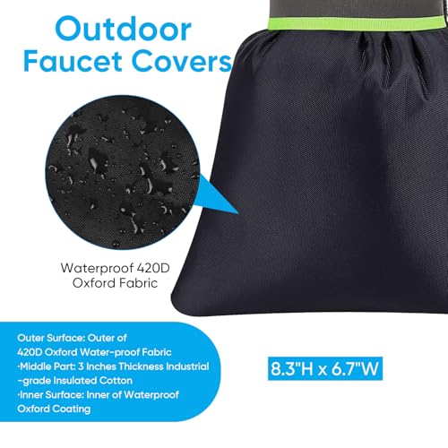 2Pack Outdoor Faucet Covers for Winter - Image 3