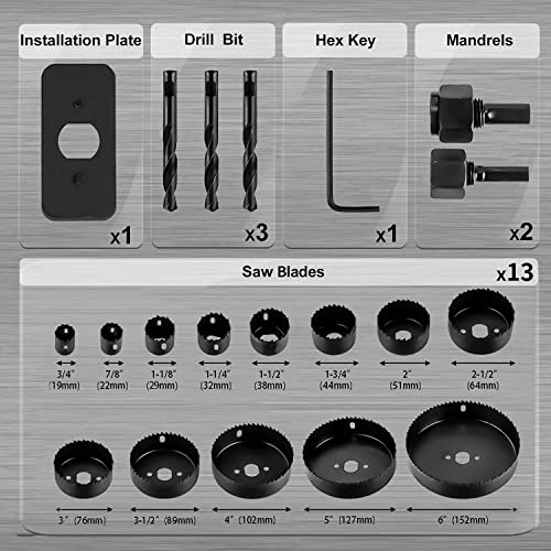 KATA 20PCS Hole Saw Kit with Case - Image 2