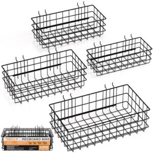 4 Pack Pegboard Baskets for Organizing Tools