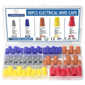 90PCS Colorful Electrical Wire Connector Caps Kit