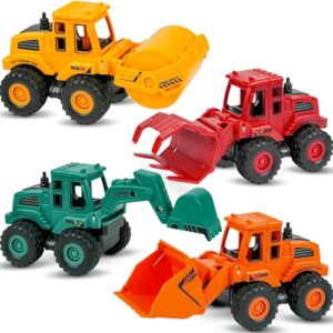 Beestech 4 Pack Construction Trucks for Kids