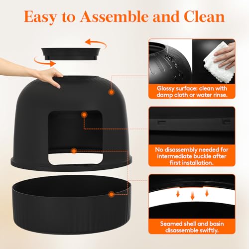 Lifewit Cat Litter Box with Faux Plant - Image 4