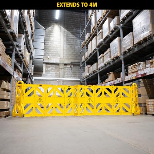 Mobile Plastic Safety Barrier 13 Feet Yellow - Image 2