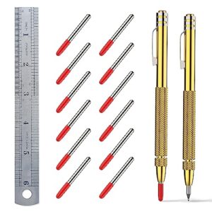 2 Pack Tungsten Carbide Scribers with Ruler
