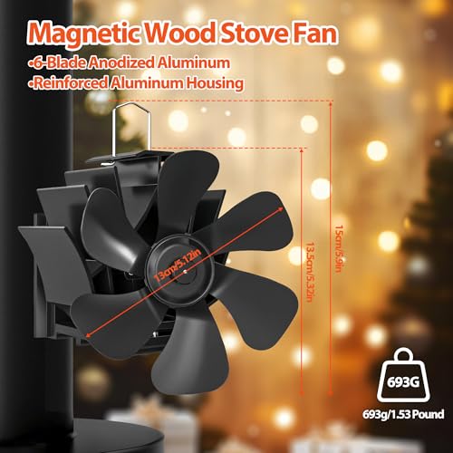 Magnetic Heat Powered Wood Stove Fan - Image 6