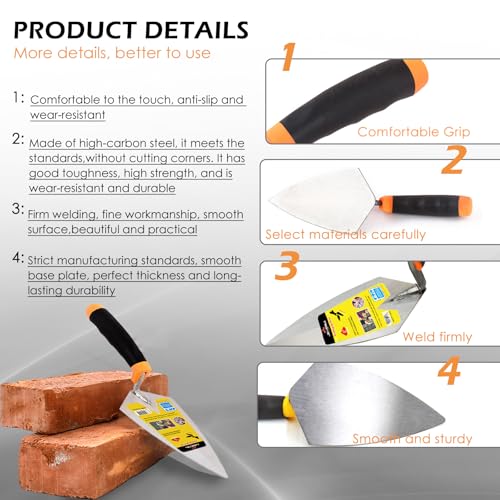 Jeyssui 6" Concrete Trowel Set - 2 Pcs - Image 3