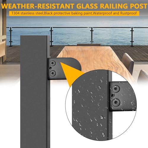 Glass Railing Post 33.46" Stainless Steel - Image 4