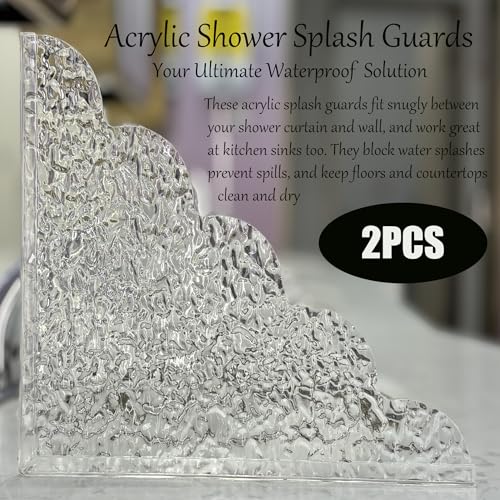 MIOIO Acrylic Shower Splash Guards, 2-Pack - Image 3