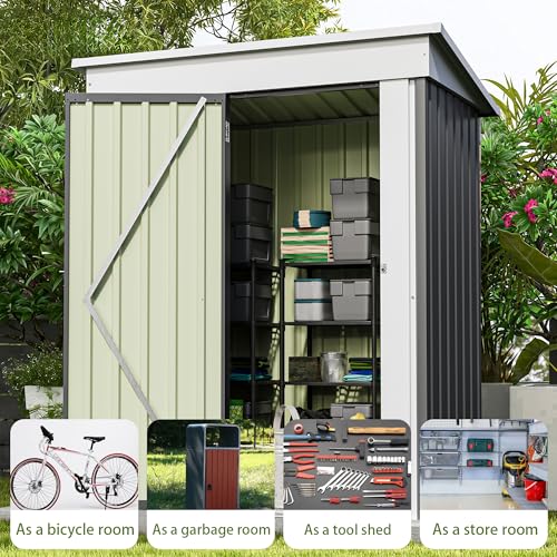 5x3 FT Outdoor Storage Shed with Lockable Door - Image 6