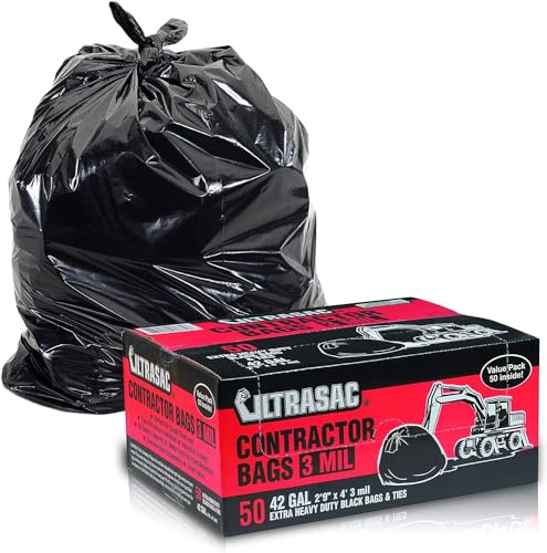 Ultrasac 50 Heavy Duty Trash Bags 42 Gallon