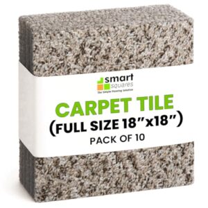 Smart Squares Carpet Tile, DIY Peel and Stick