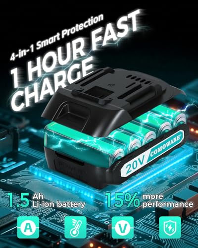 COMOWARE 20V Cordless Drill Set with Battery - Image 5